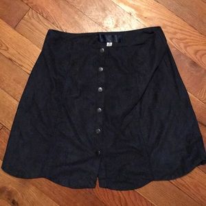 Navy blue, button-down skirt from Francesca’s sz M